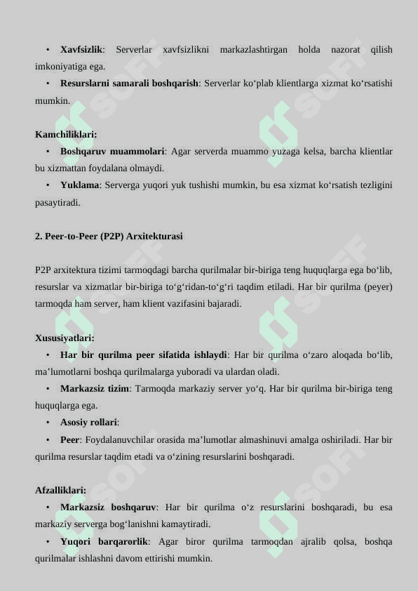 Kompyuter tarmoqlarini amalga oshirish masalalari 4