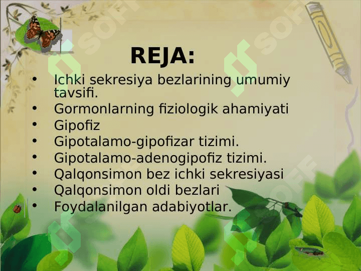 Ichki sekretsiya bezlari Gipotalamo-gipofiz tizimi Qalqonsimon bez va Qalqonsimon oldi bezlari Fiziologiyasi 2