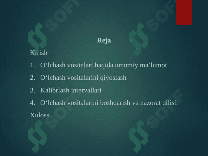 Oʻlchash vositalari haqida umumiy maʼlumot 2