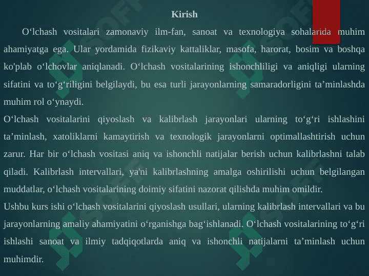 Oʻlchash vositalari haqida umumiy maʼlumot 3