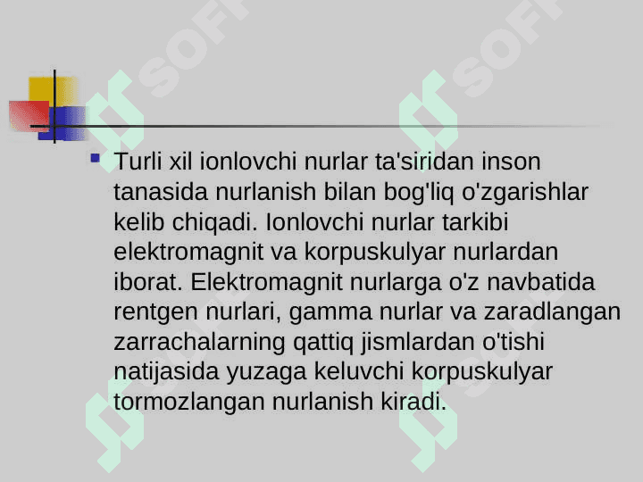 Kombinirlangan radiatsion zararlanish 2