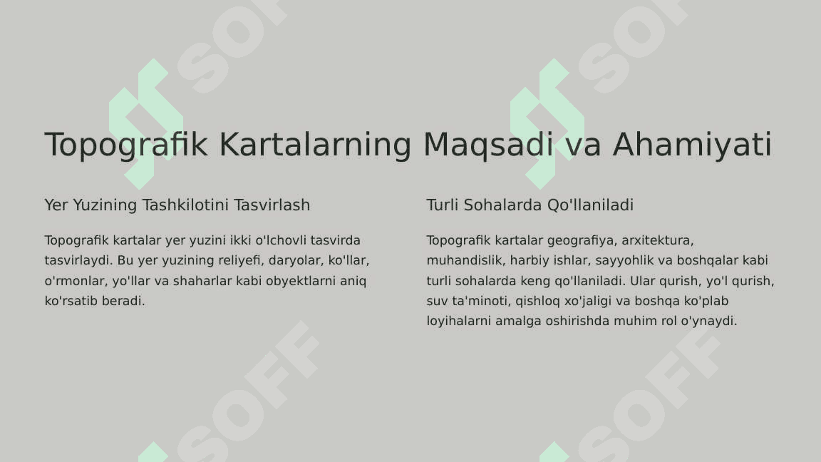 Topografik Kartalar: Yer Yuzini O'rganishning Kaliti. 2