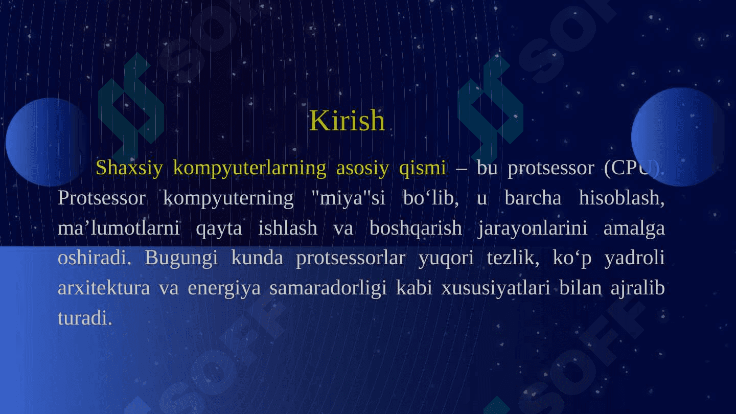 Shaxsiy kompyuterlarning protsessorlari va ularning xususiyatlari 3