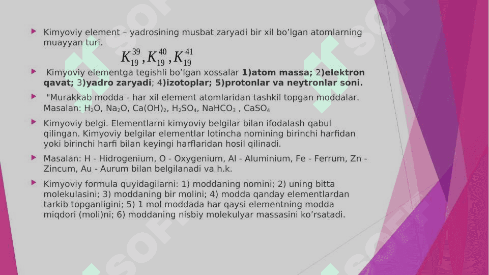 ATOM TUZILISHI.  KIMYOVIY BOG’LANISH 3