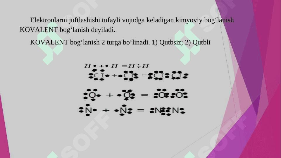 ATOM TUZILISHI.  KIMYOVIY BOG’LANISH 8