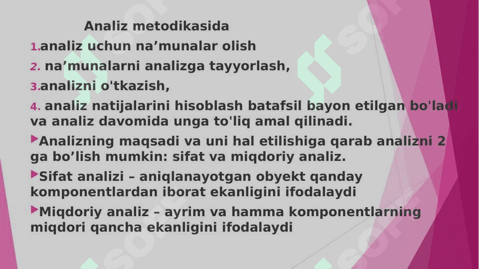Analitik kimyo fanining ahamiyati 5