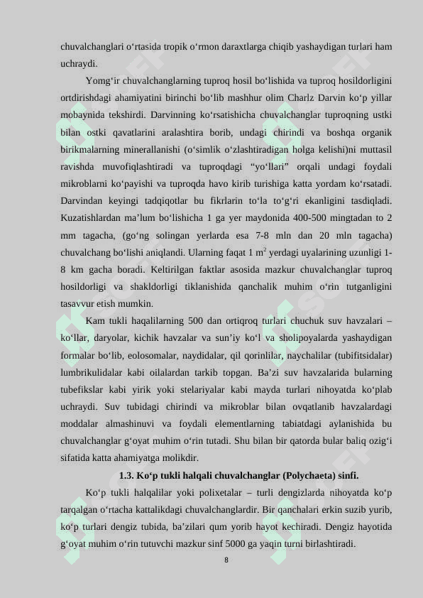 XALQALI CHUVALCHANGLAR TIPIGA TAVSIF, MUHIM VAKILLARI 8