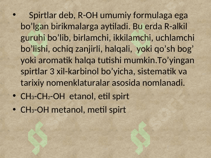 Spirtlar  va  fenollar 3