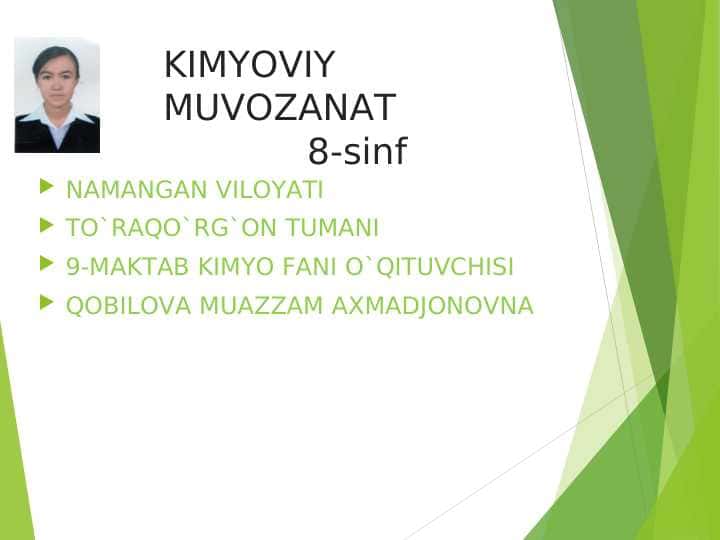 Kimyoviy muvozanat 1