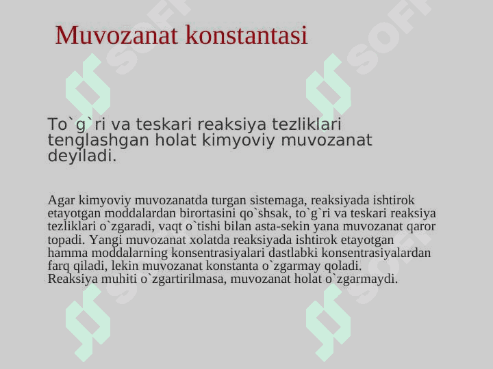 Kimyoviy muvozanat 7