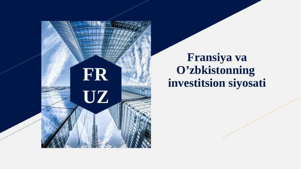 Fransiya va O’zbkistonning  investitsion siyosati