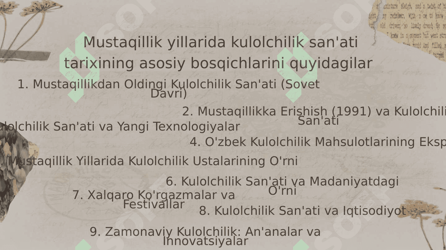MUSTAQILLIK YILLARIDA KULOLCHILIK SAN'ATI 4