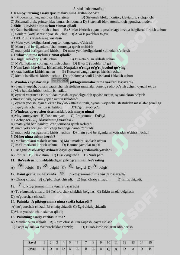 5-sinf-informatika-testlar-2 2