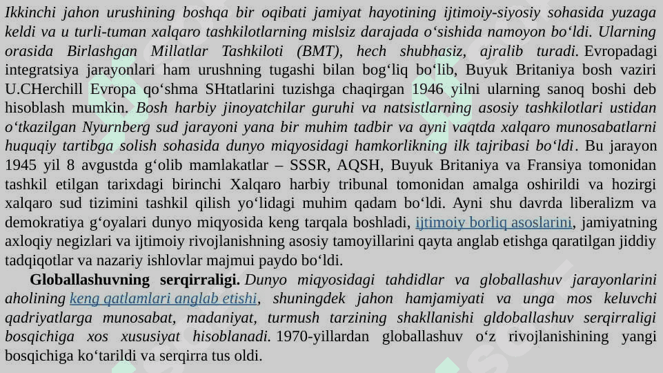 Globallashuv va barqaror taraqqiyot falsafasi 8