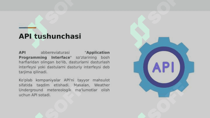 MOBIL ILOVALARDA REST API LARDAN FOYDALANISH. JSON FORMATDAGI MA’LUMOTLAR BILAN ISHLASH 2