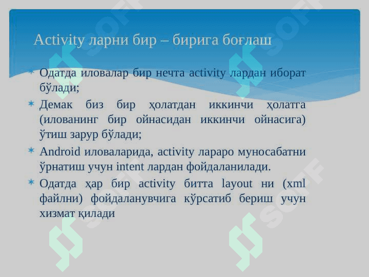 Mobil ilova ishlab chiqish tamoyillari, talablarni o'rganish va texnik topshiriqni shakllantirish, platformani tanlash. 8