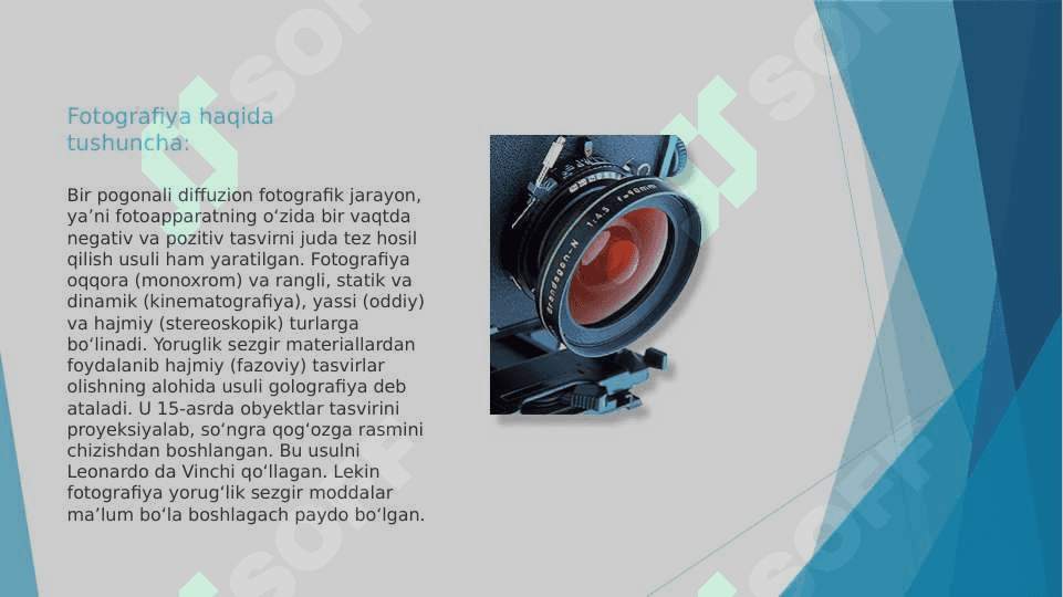Fotografiya usullari. Aerofotosmik va kosmik fotosuratlar 4