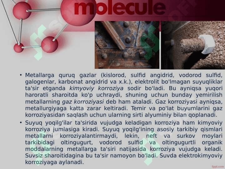 KARROZIYAGA BARDOSHLI MATERIALLAR. 3