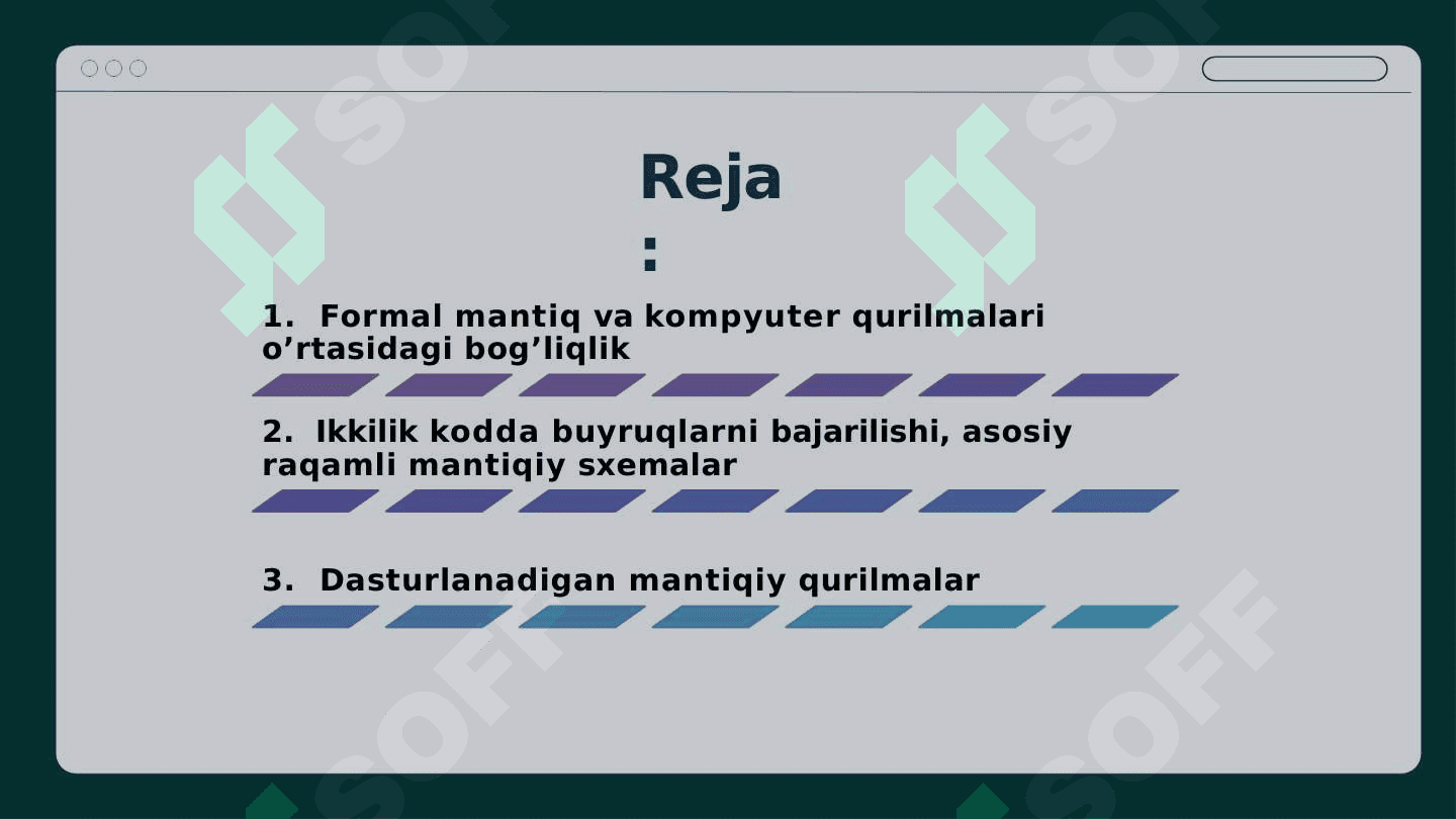 Kompyuterlarni tashkil qilishning raqamli-mantiqiy asoslari. 2