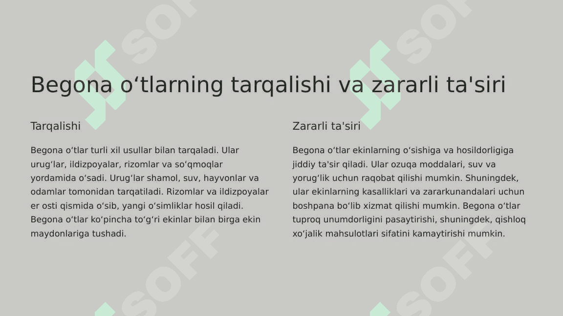 Qishloq xoʻjaligida begona oʻtlarga qarshi kurash. 3
