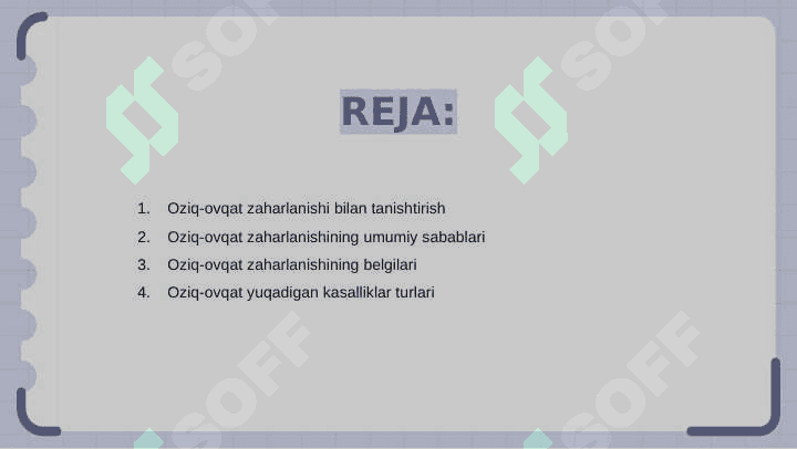 Ovqatdan zaharlanishlar va ularning profilaktikasi 2