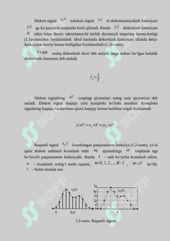 SIGNALLARNING ASOSIY TURLARI. DISKRET SIGNALLARNING MATEMATIK MODELLARI. SINOV DISKRET SIGNALLARI. 2