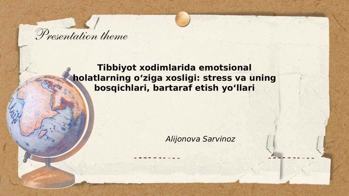 Tibbiyot xodimlarida emotsional holatlarning oʻzig 1