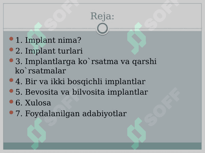 Tish implantlari  tasnifi 2