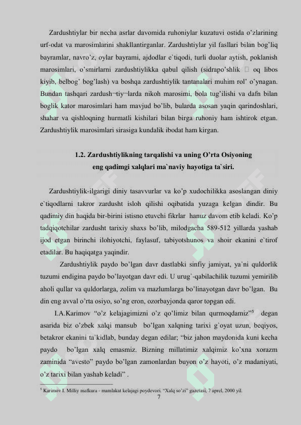 «AVESTO» -TARIXIY  MANBA  SIFATIDA 7
