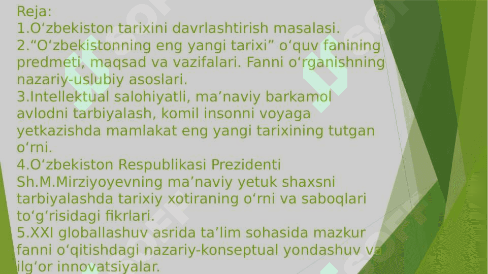 O‘zbekistonning eng yangi tarixi” o‘quv fanining predmeti, maqsadi va vazifalari, nazariy-metodologik tamoyillari 2