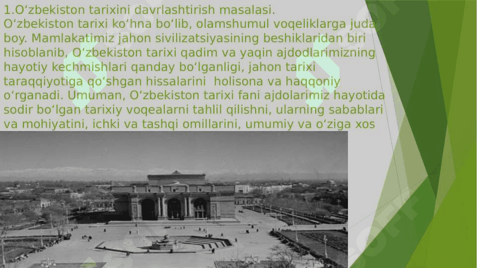 O‘zbekistonning eng yangi tarixi” o‘quv fanining predmeti, maqsadi va vazifalari, nazariy-metodologik tamoyillari 3