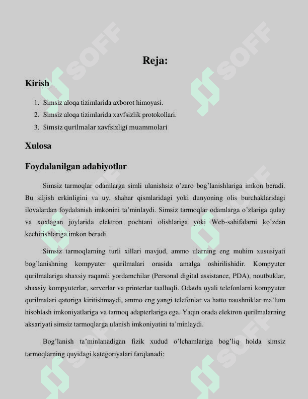 SIMSIZ ALOQA TIZIMLARIDA AXBOROT RESURSLARINI HIMOYALASH 2