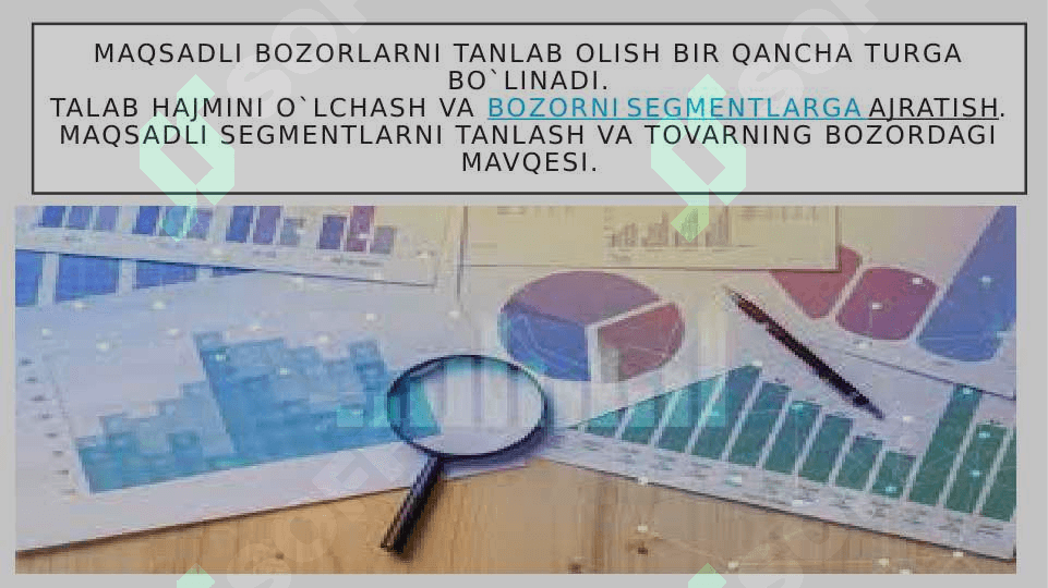 Maqsaqli bozorni tanlash 2