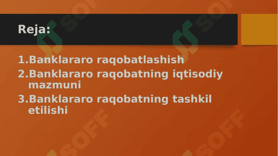 Banklararo raqobatning iqtisodiy mazmuni 2