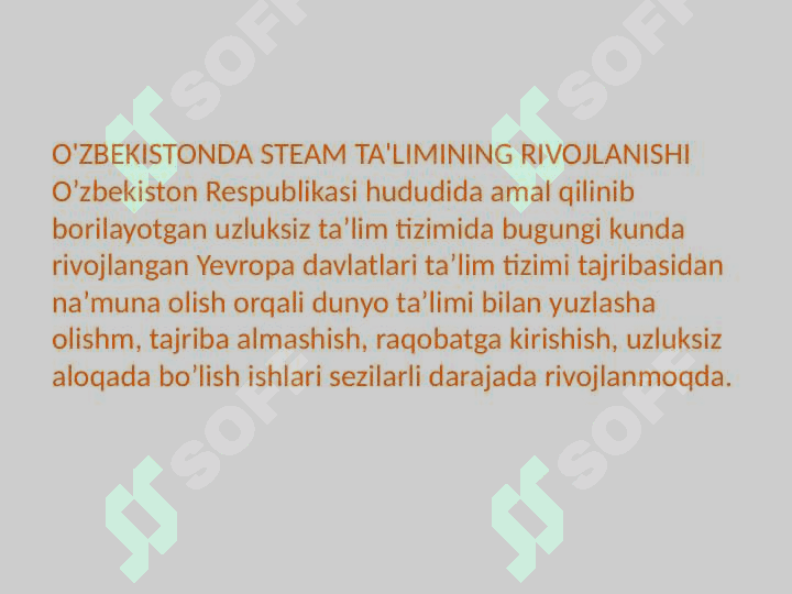OʻZBEKISTONDA STEAM TAʼLIMINING RIVOJLANISHI 3