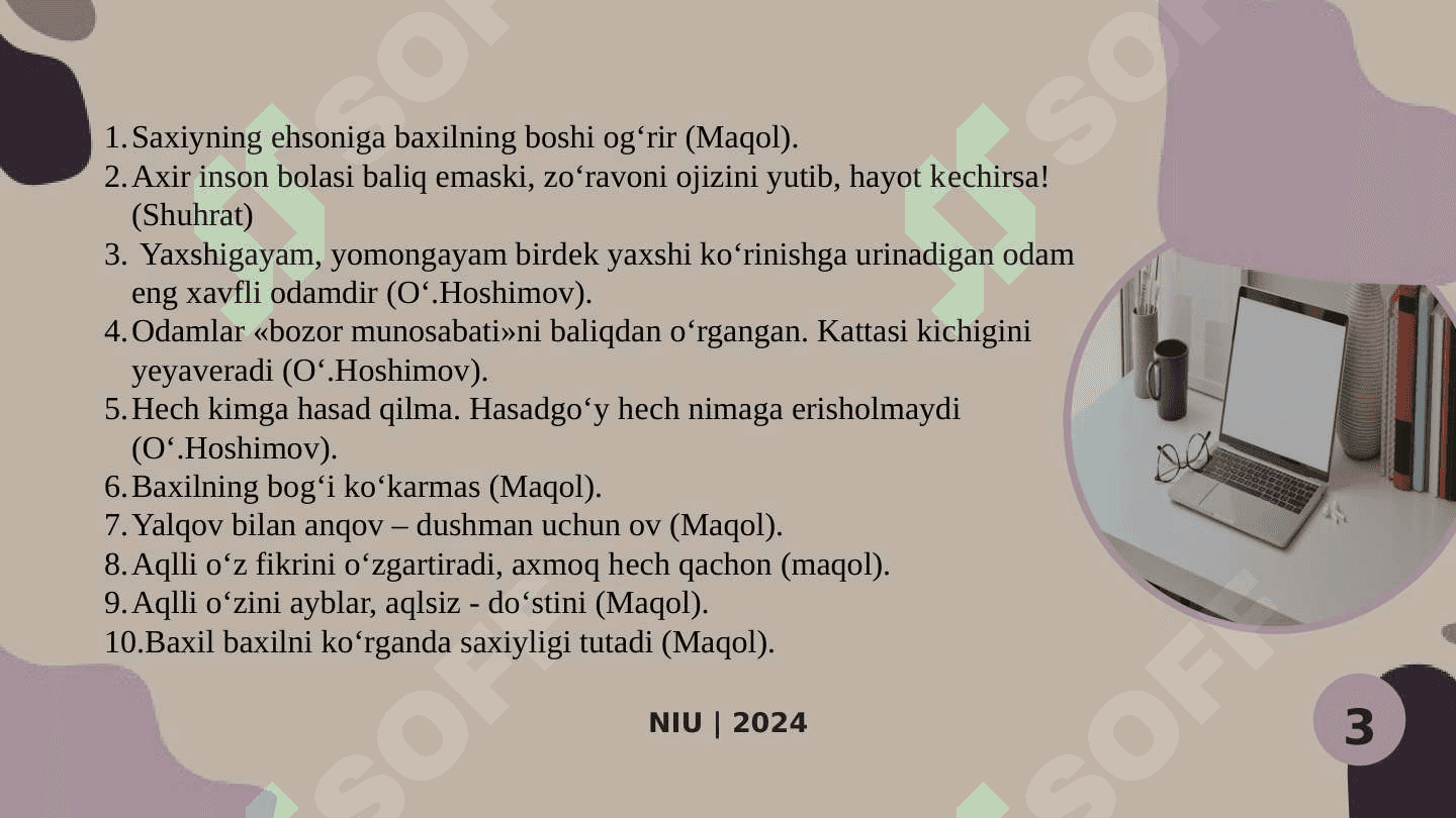Sifat so'z turkumi yuzasidan amaliy mashqlar bajarish. Asliy va nisbiy sifatlar 4