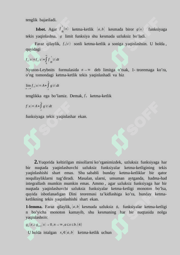 Ko’phadlar bilan tekis yaqinlashish 6