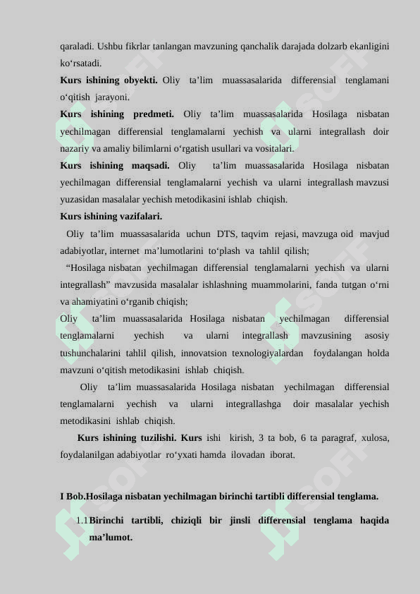 Hosilaga nisbatan yechilmagan birinchi tartibli differensial tenglamalar va ularni integrallash usullari 5