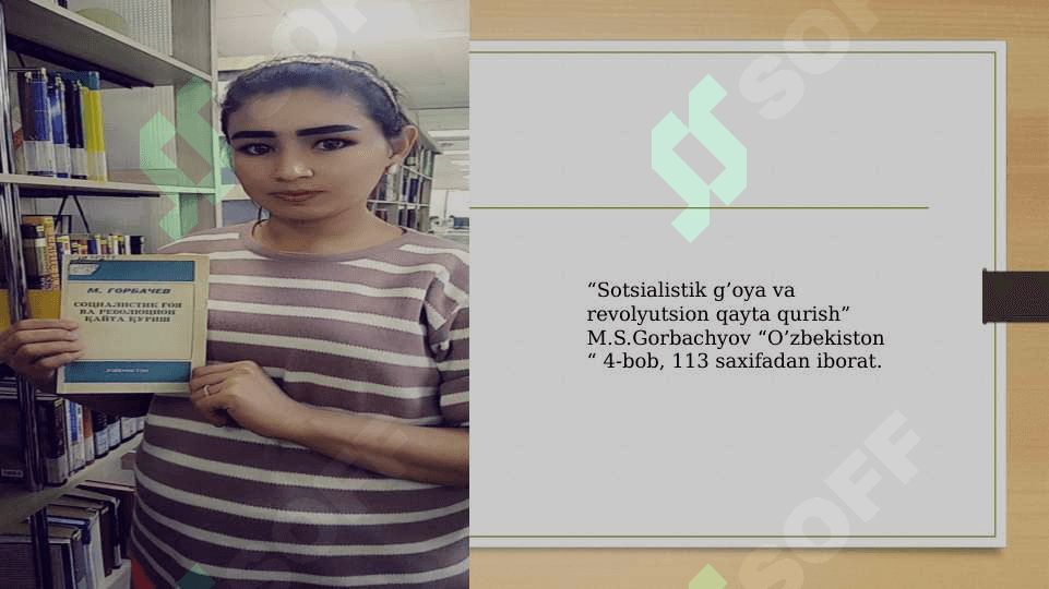 Markaziy osiyo respulikalarida XX asrning oxirgi choragida siyosiy vaziyat.Qayta qurish davri va XX asrning ikkinchi yarmida ijtimoiy ahvoli 5