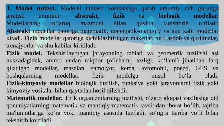 Matematik modellashtirishning asosiy tushunchalari 7
