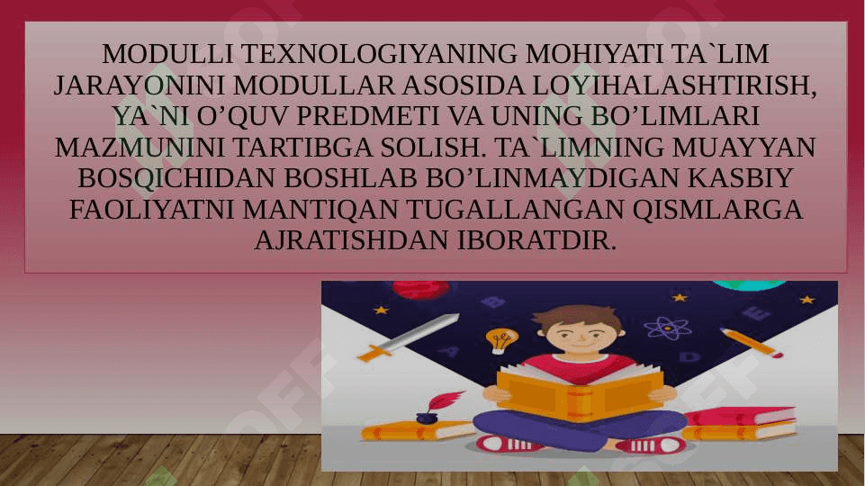 MODULLI O’QITISH TEXNOLOGIyalari 8
