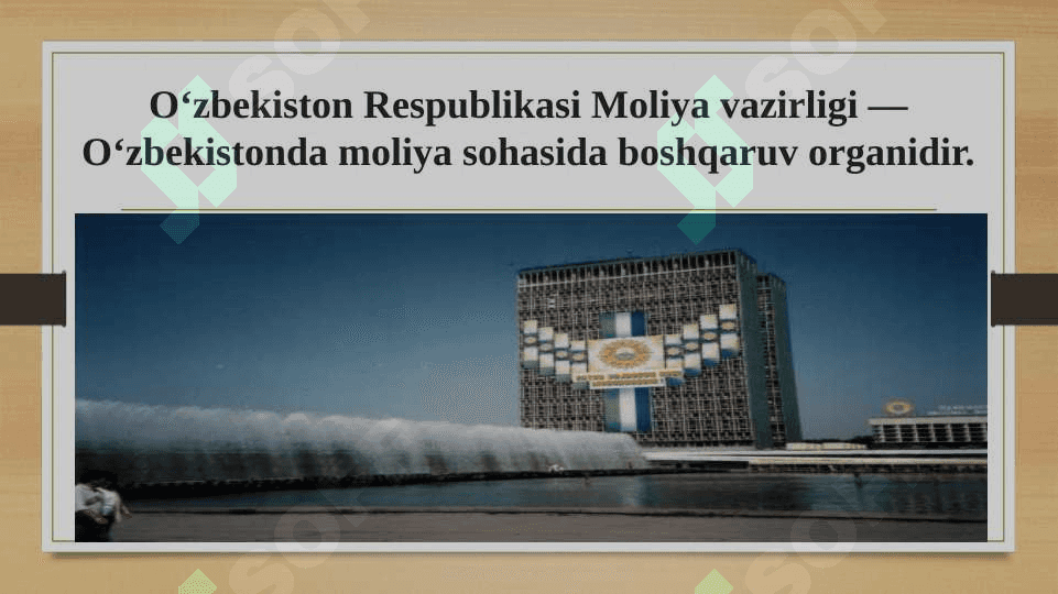 Moliya vazirligi ish jarayoni 2