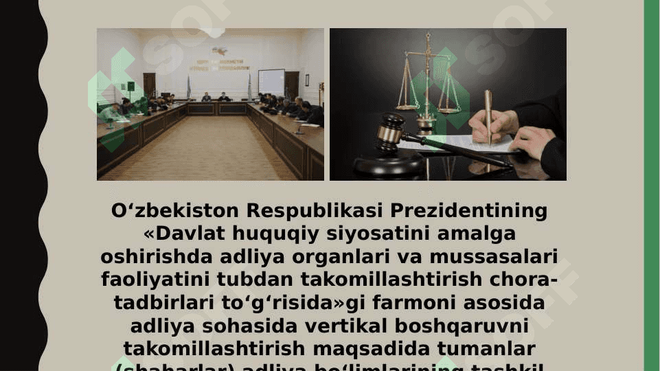 Adliya vazirligi. Advokatura va Notarial idoralar 4