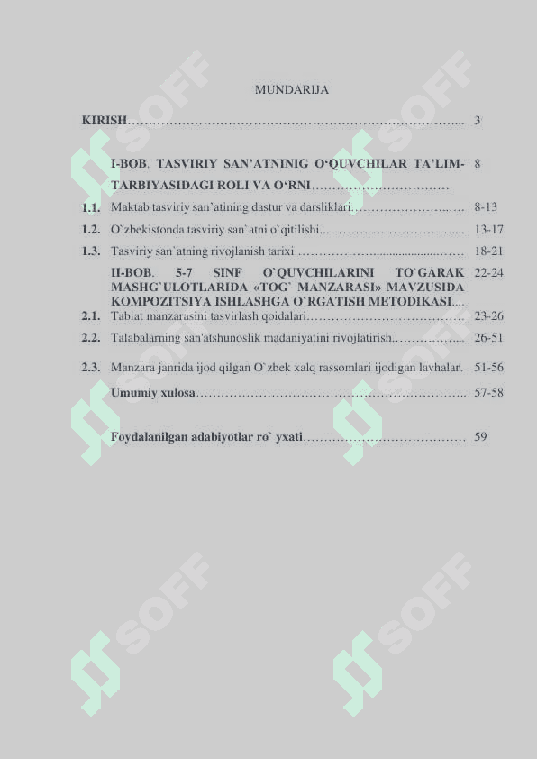 5-7 SINF O`QUVCHILARINI TO`GARAK  MASHG`ULOTLARIDA «TOG` MANZARASI» MAVZUSIDA  KOMPOZITSIYA ISHLASHGA O`RGATISH METODIKASI || Bitiruv malakaviy ishi 2