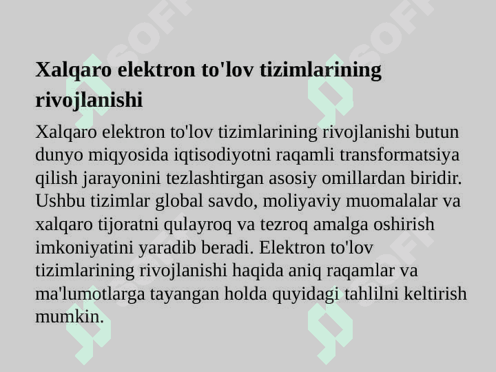 XALQARO ELEKTRON TULOV TIZIMLARINI MOLIYAGA TA'SIRI 3
