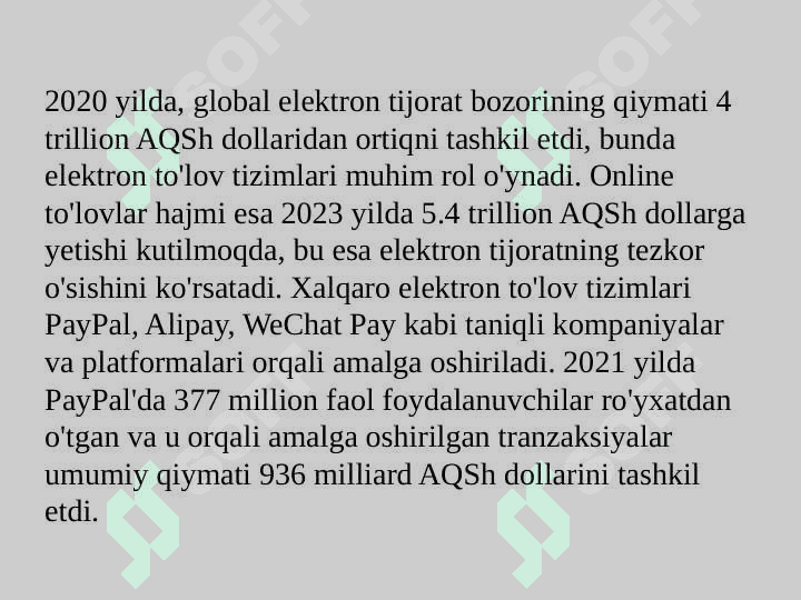 XALQARO ELEKTRON TULOV TIZIMLARINI MOLIYAGA TA'SIRI 4