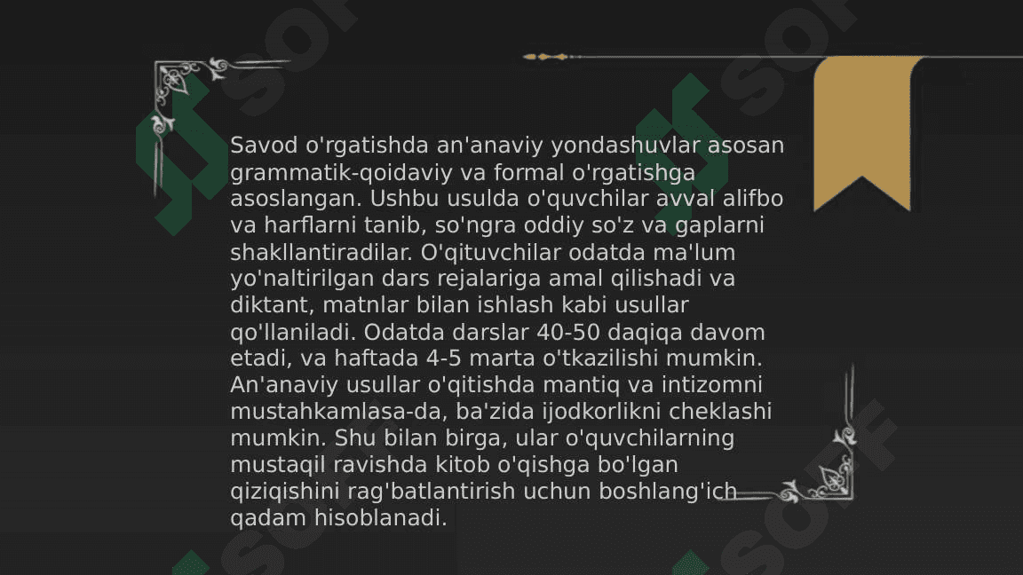 Savod o'rgatish metodlariga qiyosiy-tanqidiy tahlil 4