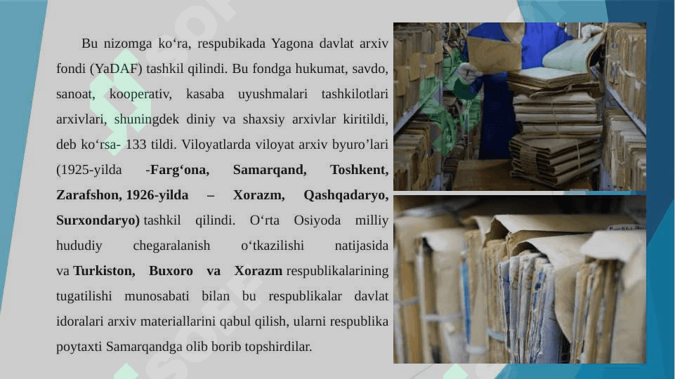 Mustaqil o'zbekistonda arxiv ishi 4