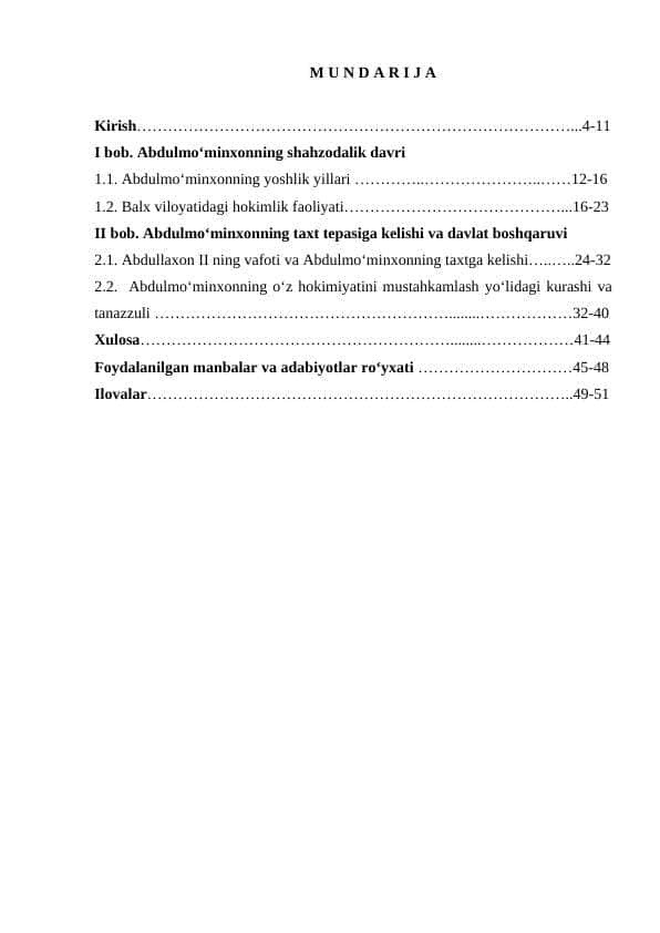 SHAYBONIYLAR DAVLAT BOSHQARUVIDA ABDULMO‘MINNING TUTGAN O‘RNI 1