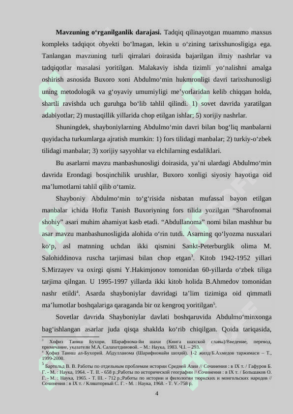 SHAYBONIYLAR DAVLAT BOSHQARUVIDA ABDULMO‘MINNING TUTGAN O‘RNI 4